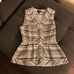 Banana Republic Tribal Print Peplum Top